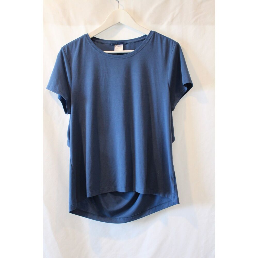Athleta Blue Open back Tee M - Picture 1 of 4